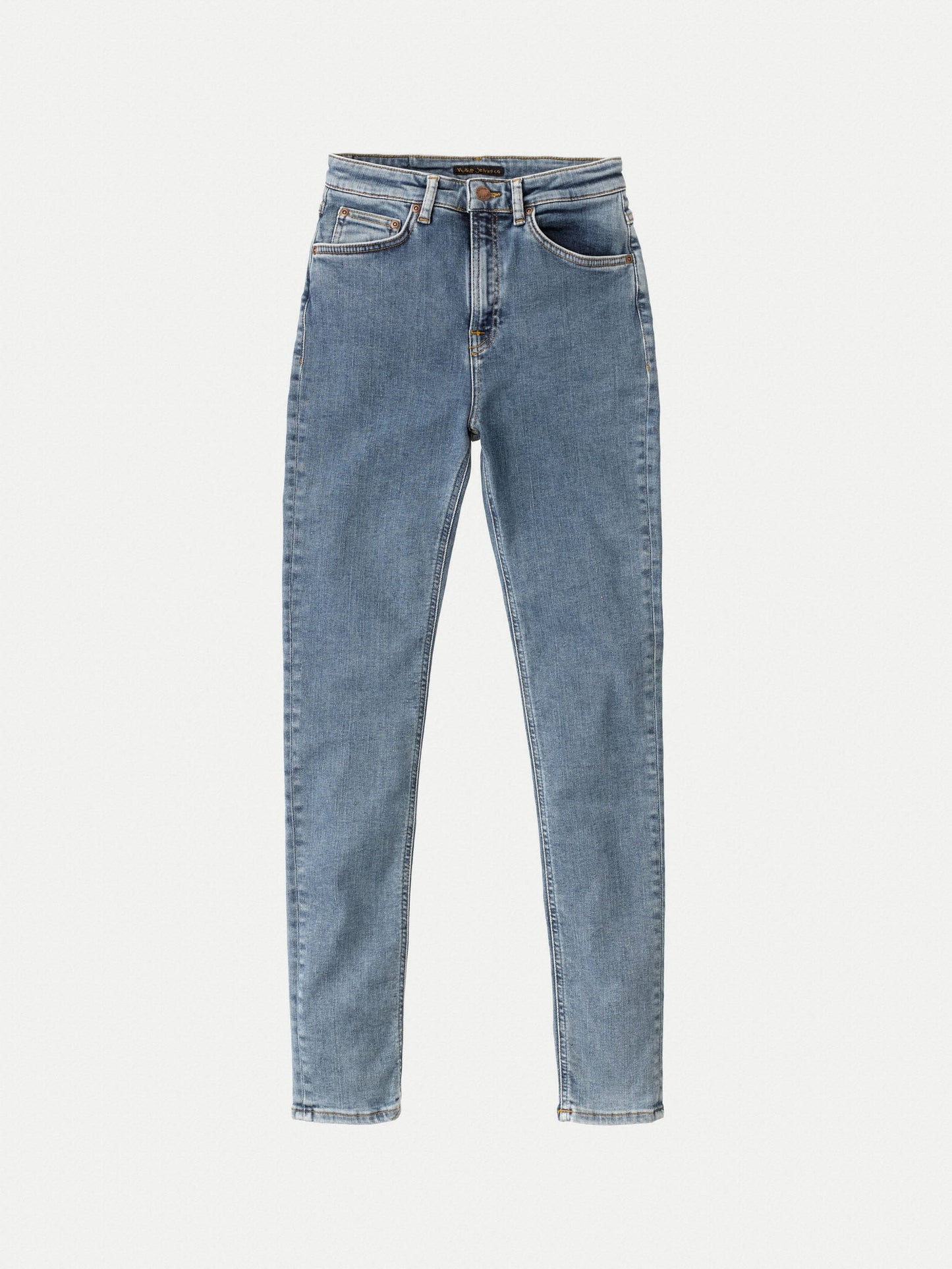Jean skinny taille haute bleu en coton bio - hightop tilde light stonewash