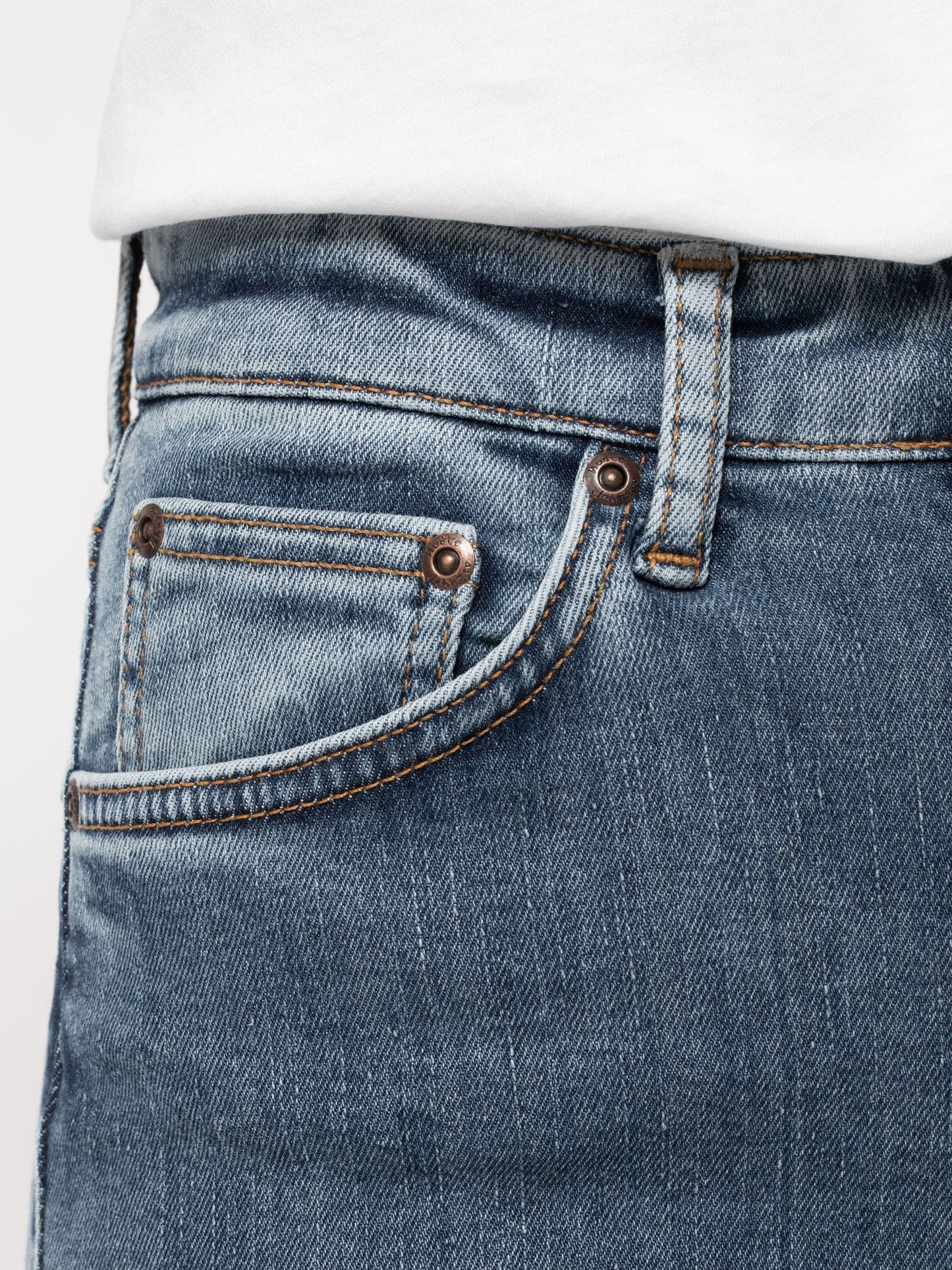 Jean skinny taille haute bleu en coton bio - hightop tilde light stonewash