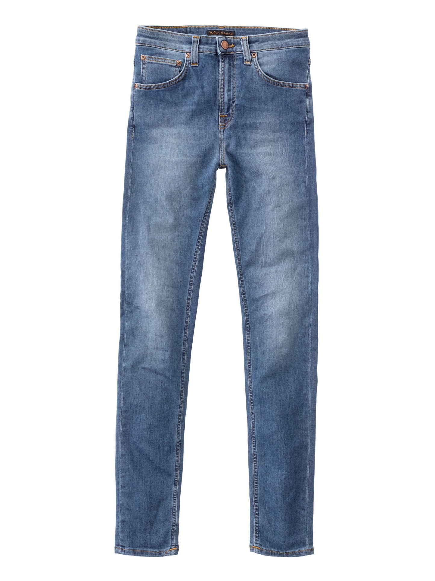 Jean skinny taille haute bleu délavé en coton bio - Hightop Tilde blue stellar