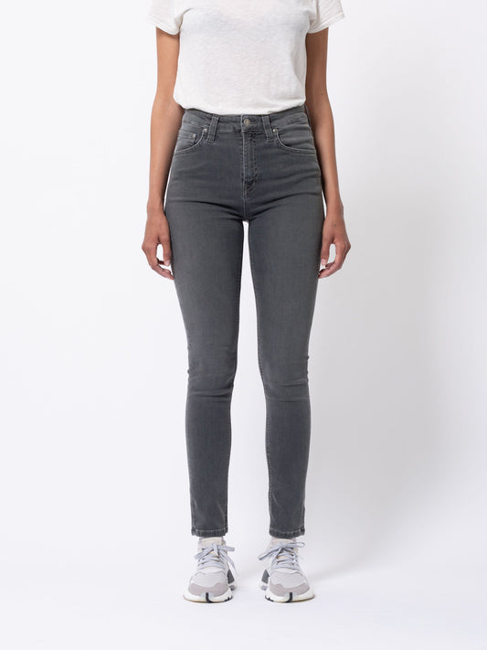 Jean skinny taille haute gris - Hightop Tilde Concrete Grey