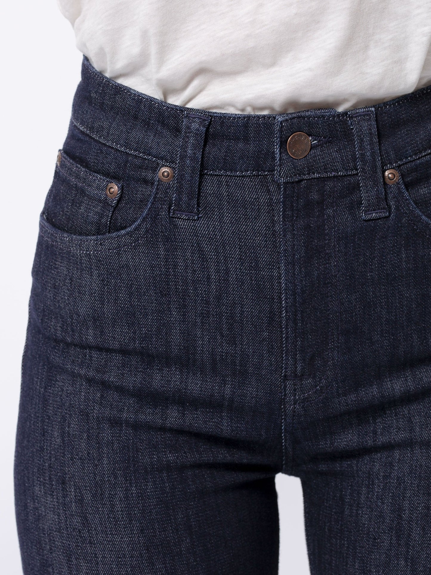 Jean skinny taille haute brut en coton bio - hightop tilde dark navy