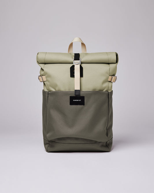Sac à dos en matière recyclée | Gris et vert "ilon multi dew green/night grey"