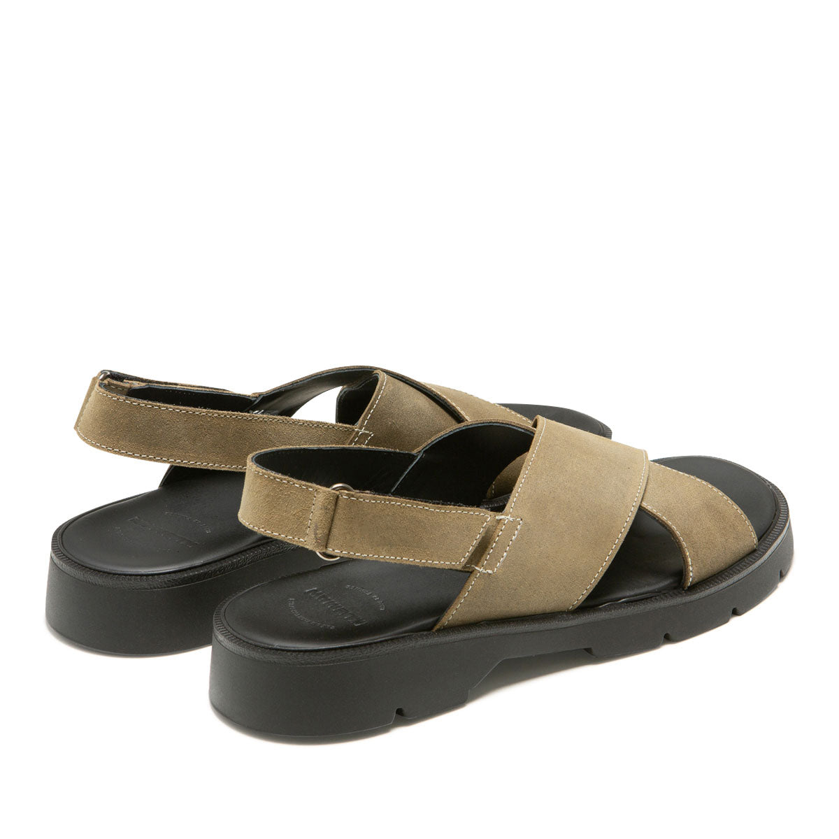 Sandales en cuir certifié | Ilot ec - kaki