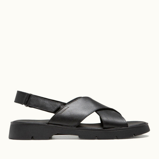 Sandales made in france en cuir certifié | noir "ilot oak noir"