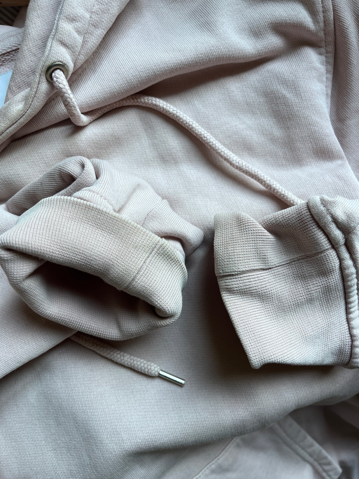 Sweat à capuche en coton bio | rose 'Faded pink'