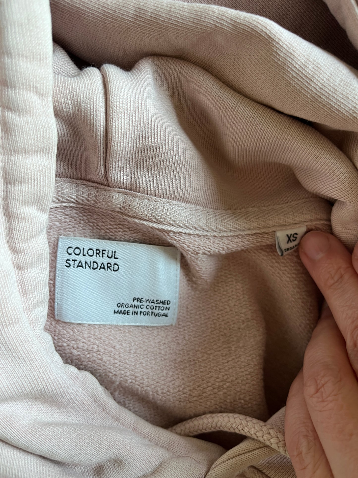 Sweat à capuche en coton bio | rose 'Faded pink'