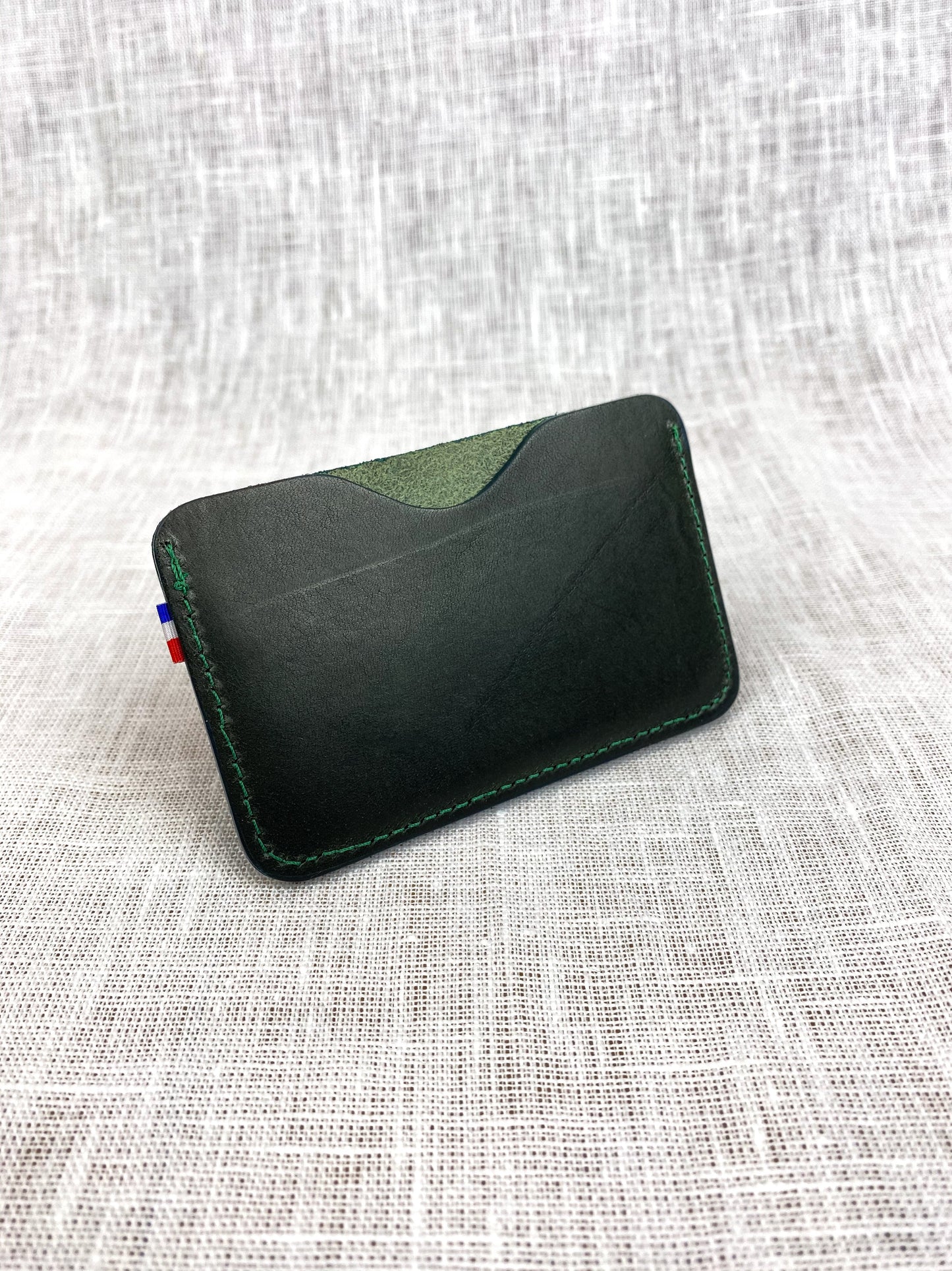 Porte carte vert forêt