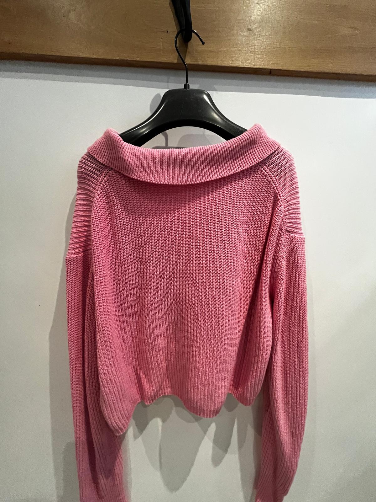 Pull Rifò col chemise en coton recyclé | rose "maglia olivia rosa ciliegio"