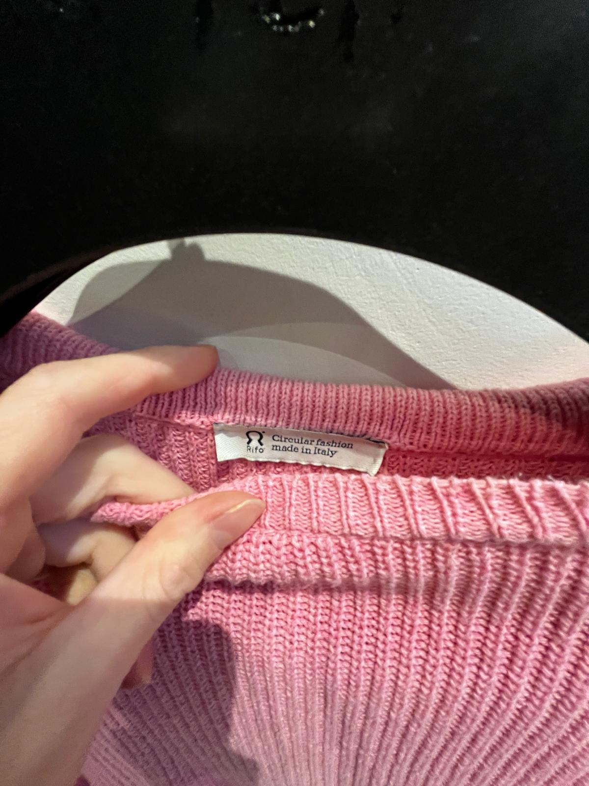 Pull Rifò col chemise en coton recyclé | rose "maglia olivia rosa ciliegio"