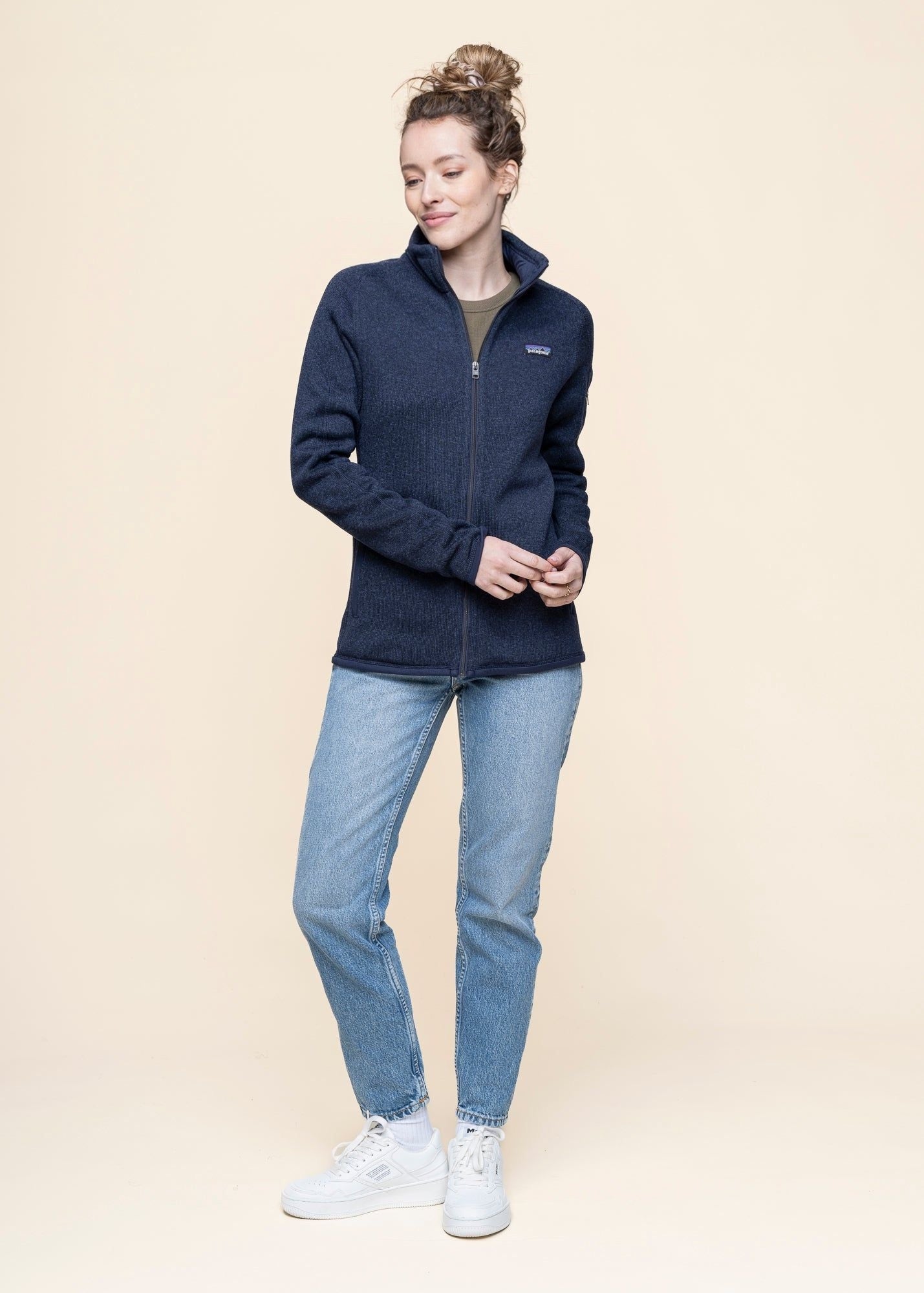 Veste polaire en matière recyclée | marine "better sweater jkt - new navy"