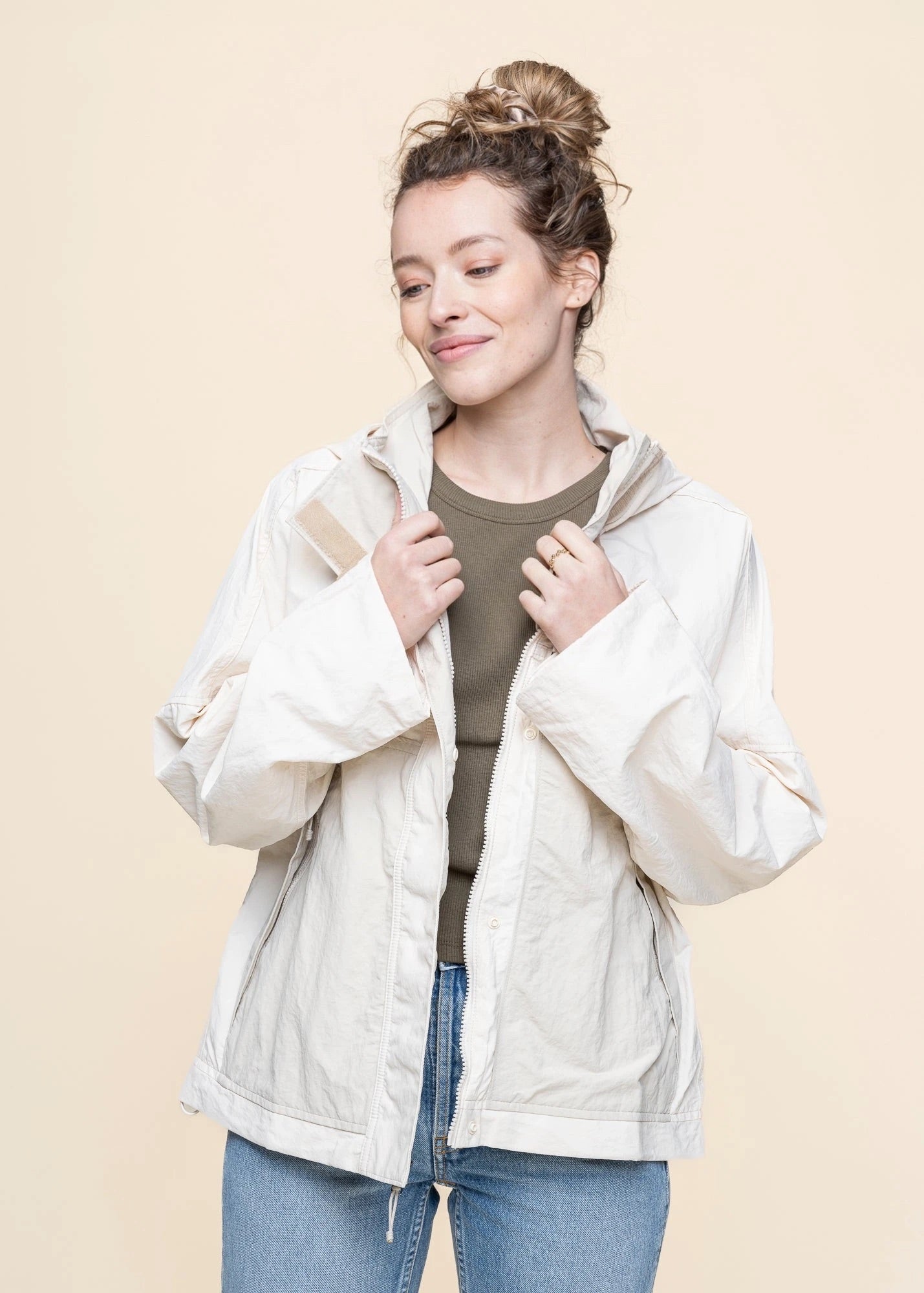 Coupe-vent en matières recyclées | vert "w's skysail jkt - natural"