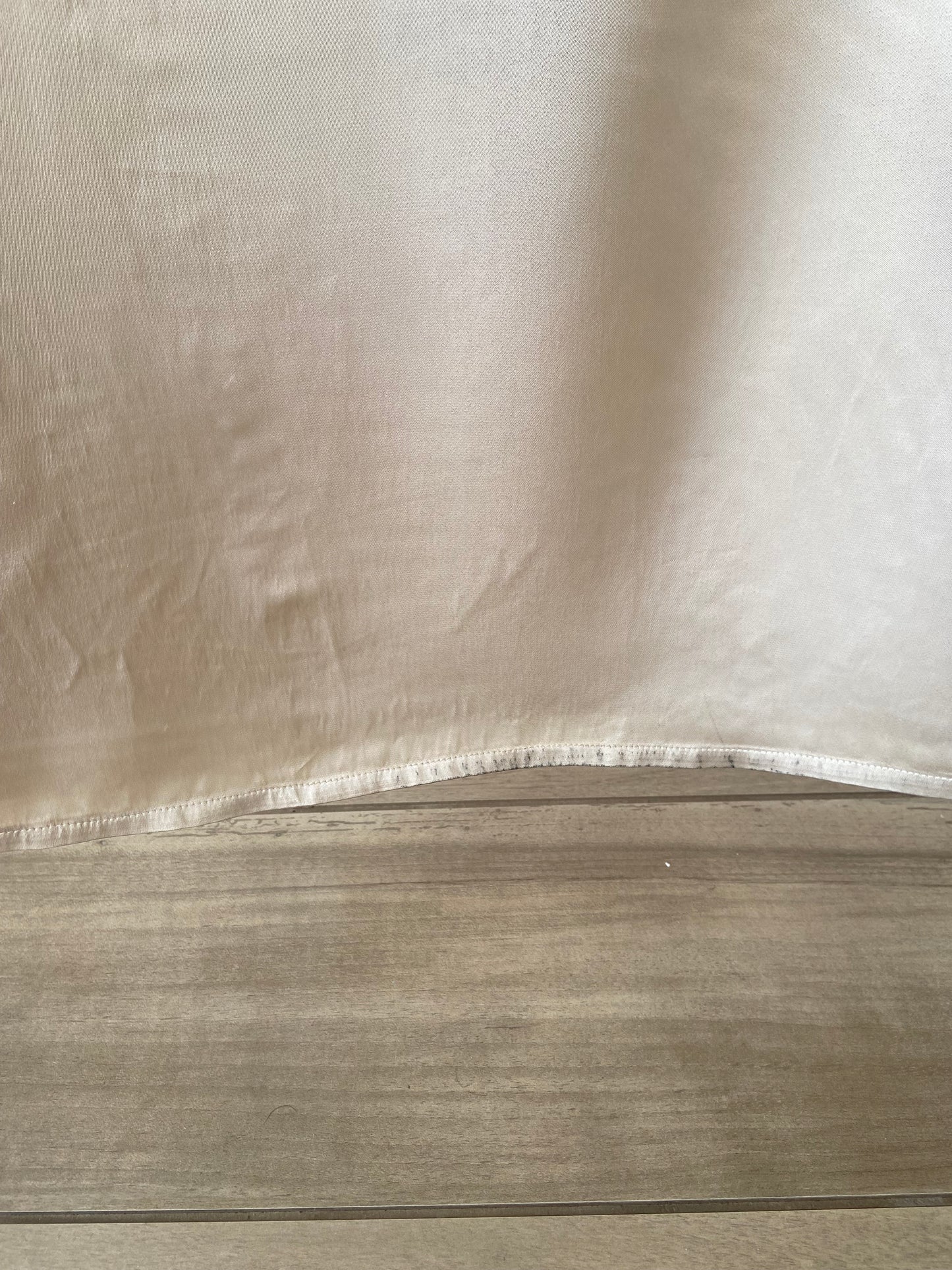 Jupe satinée midi en viscose enka | beige 'dira ivory'