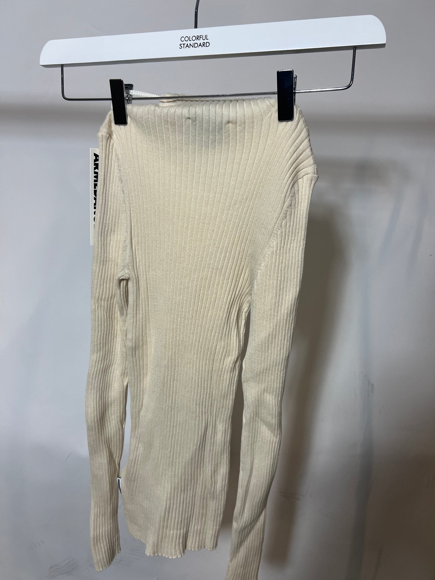 Sous-pull côtelé en coton bio | beige 'alaania oatmilk'