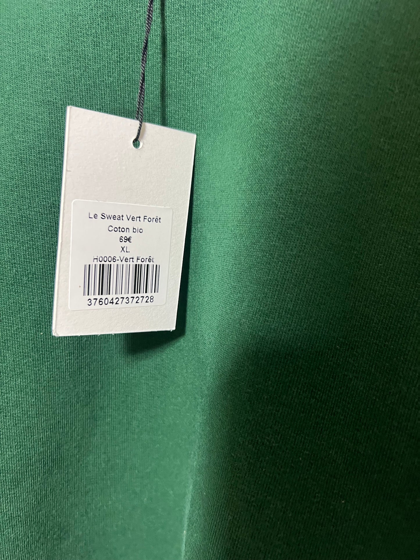 Sweat oversize en coton bio | vert forêt