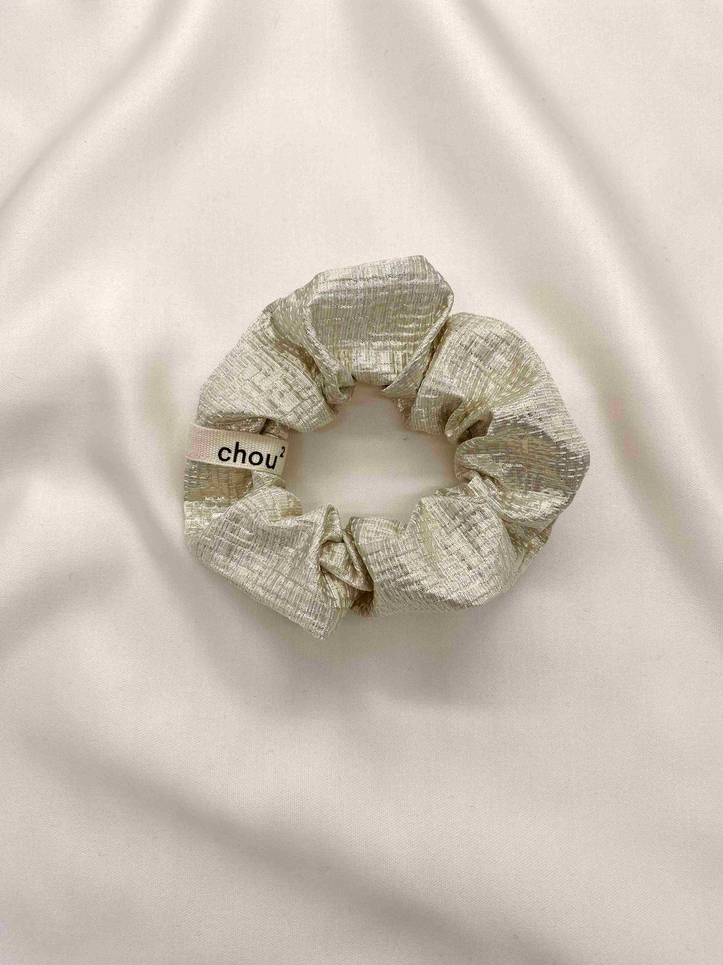 Chouchou en matières upcyclées | Doré "doré irisé"