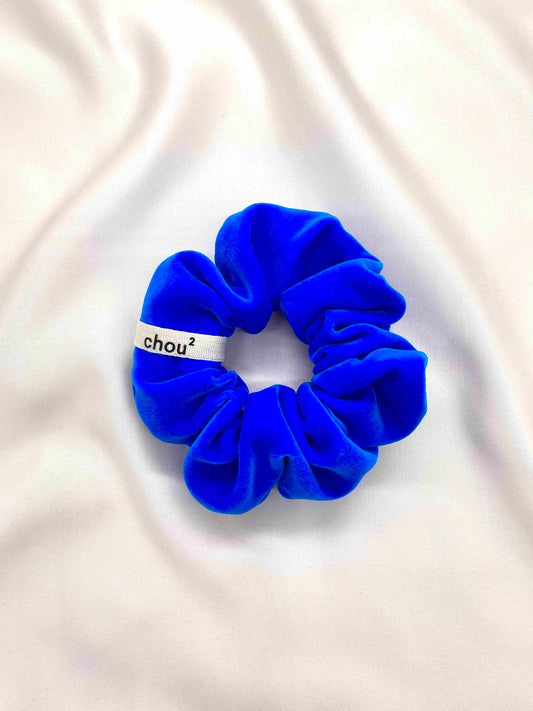 Chouchou en velours upcyclé | Bleu roi "velours bleu roi"