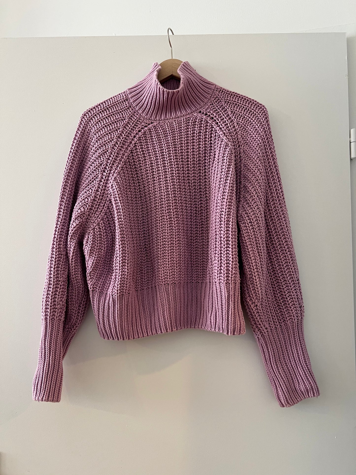 Pull maille oversize en coton bio | Rose 'ola orchid'