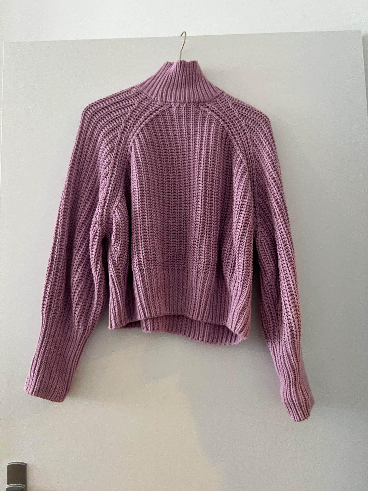 Pull maille oversize en coton bio | Rose 'ola orchid'