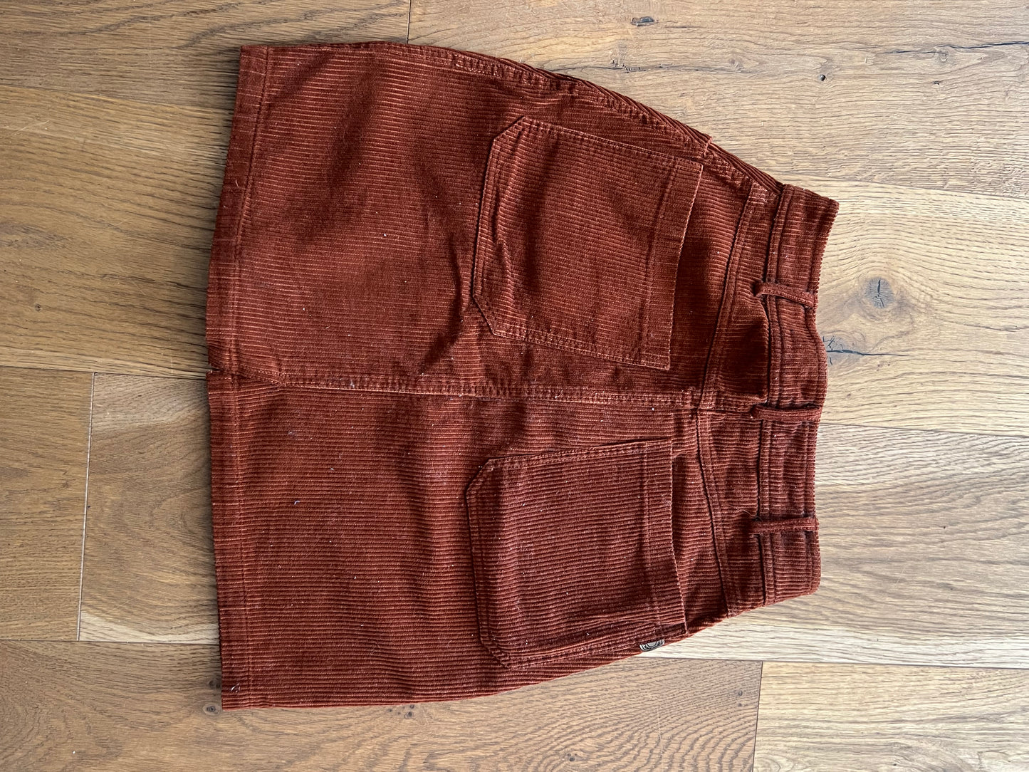 Jupe rouille en velours de coton bio - Marsha skirt clay red