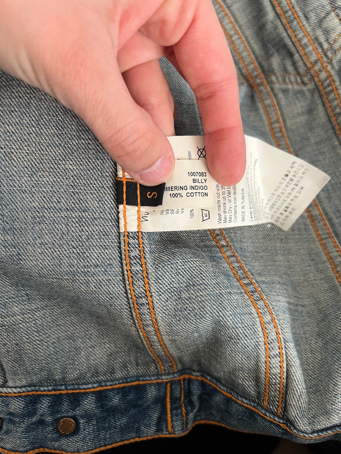 Veste en jean coton bio - Billy Shimmering
