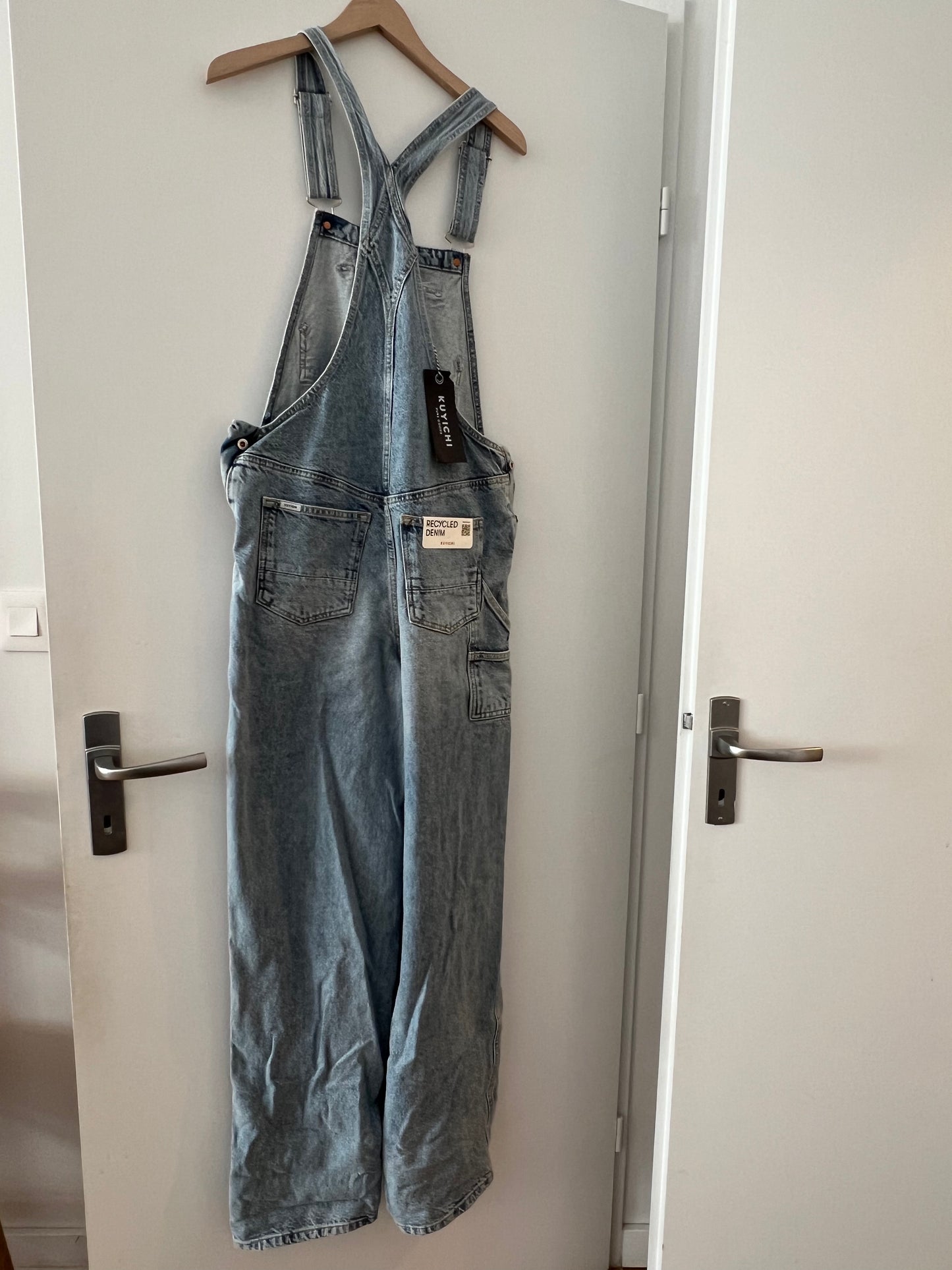 Salopette en coton bio et recyclé | Bleu délavé 'jonna dungaree light denim'