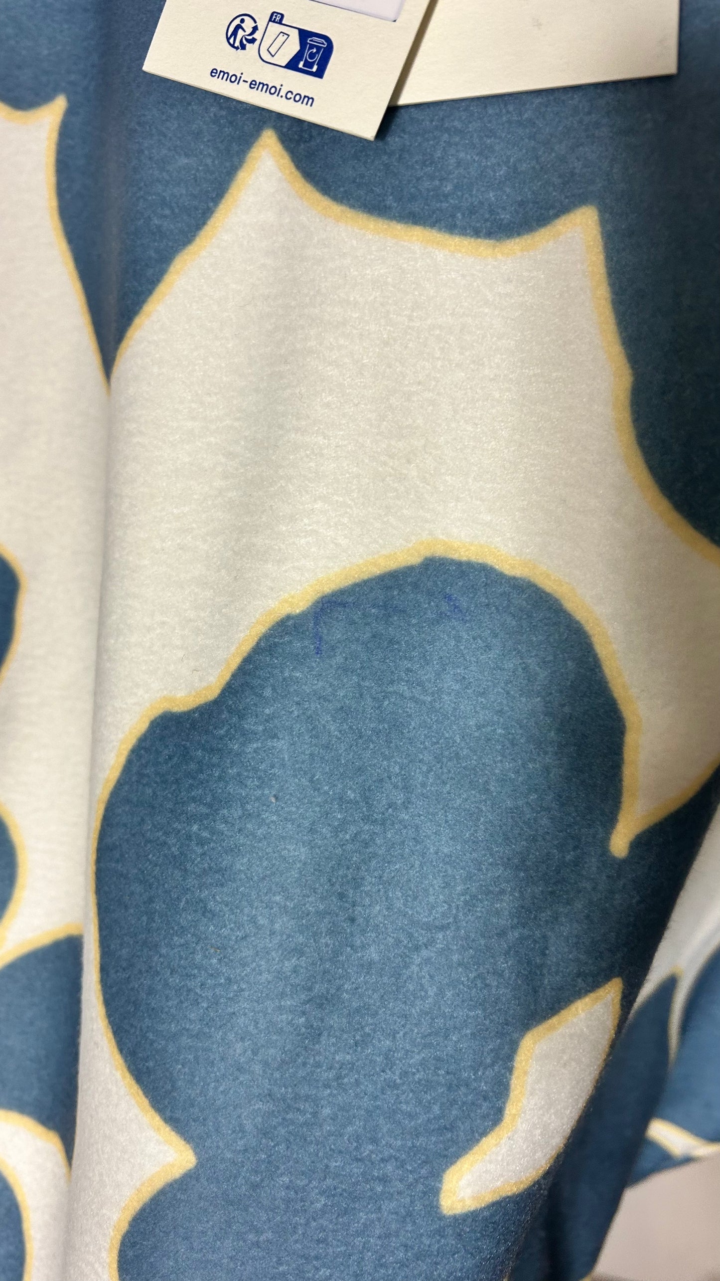 Sweat en polaire recyclée | bleu/blanc 'scarlett fleur du lac'
