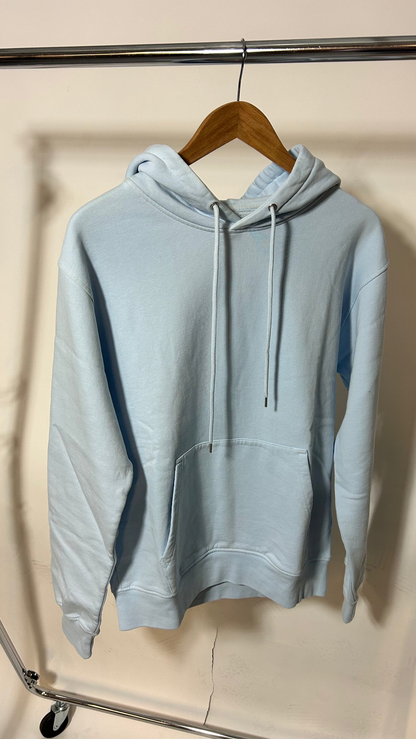 Sweat à capuche en coton bio | bleu 'Polar blue'