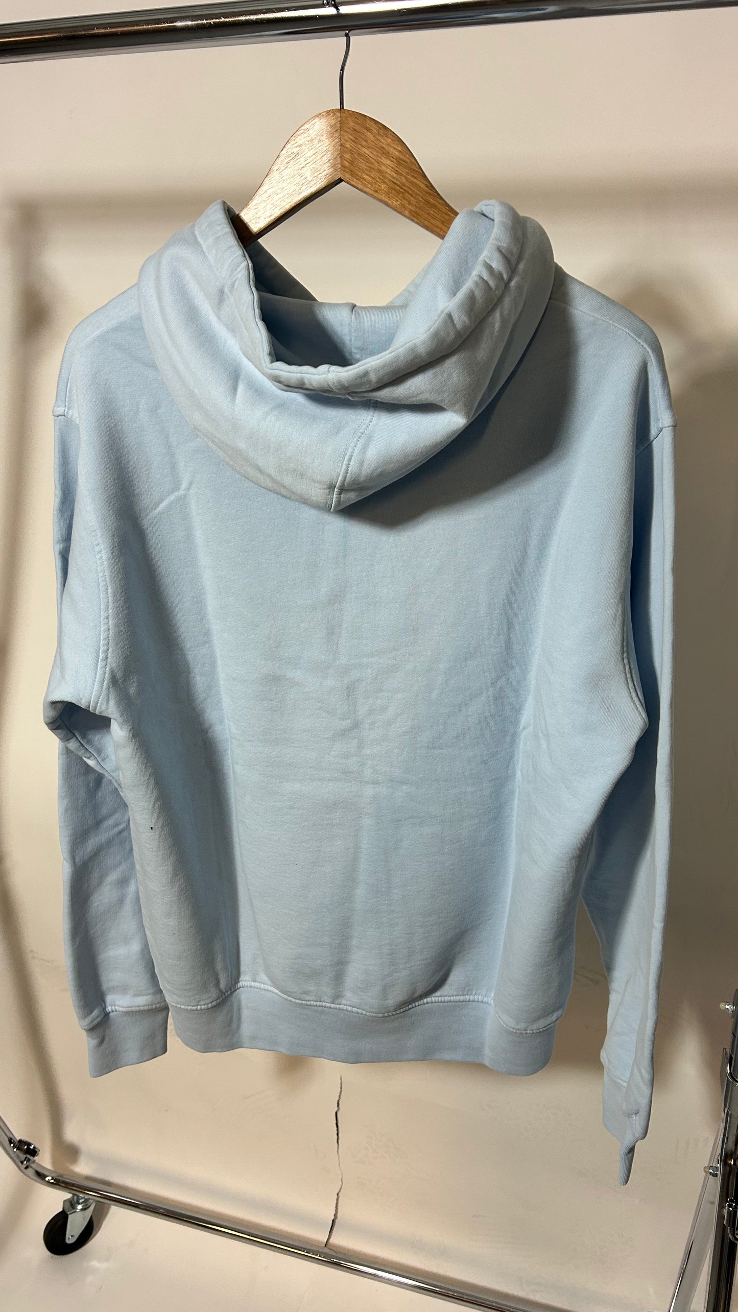 Sweat à capuche en coton bio | bleu 'Polar blue'