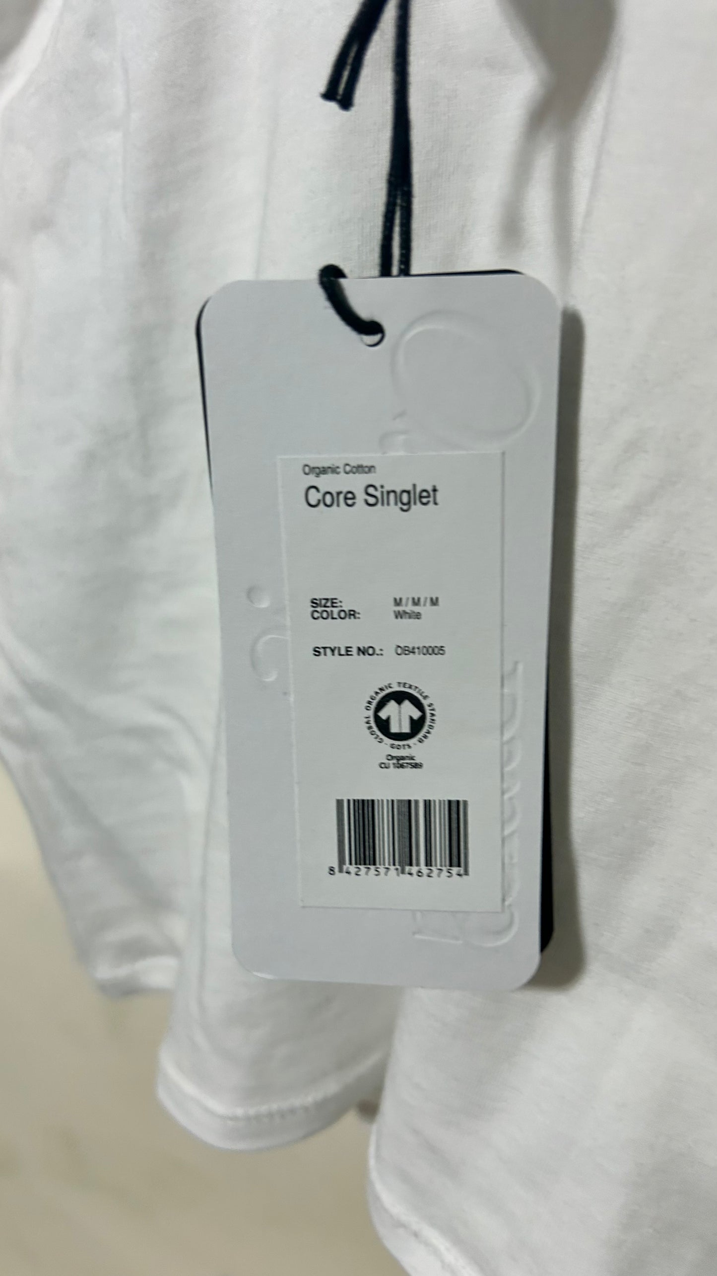 Débardeur en coton bio | blanc 'core singlet white'