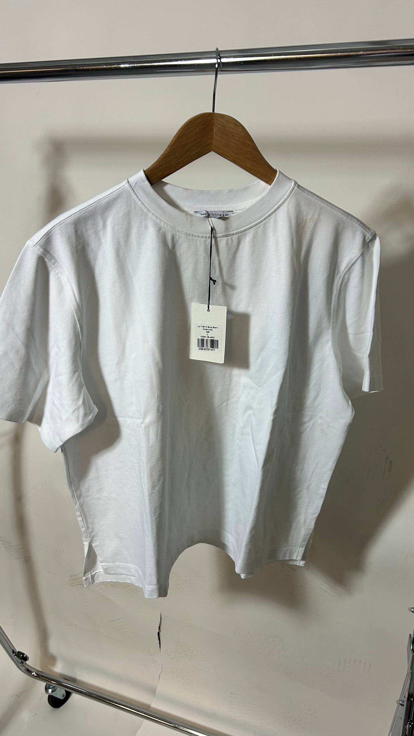 T-shirt boxy en coton bio | blanc