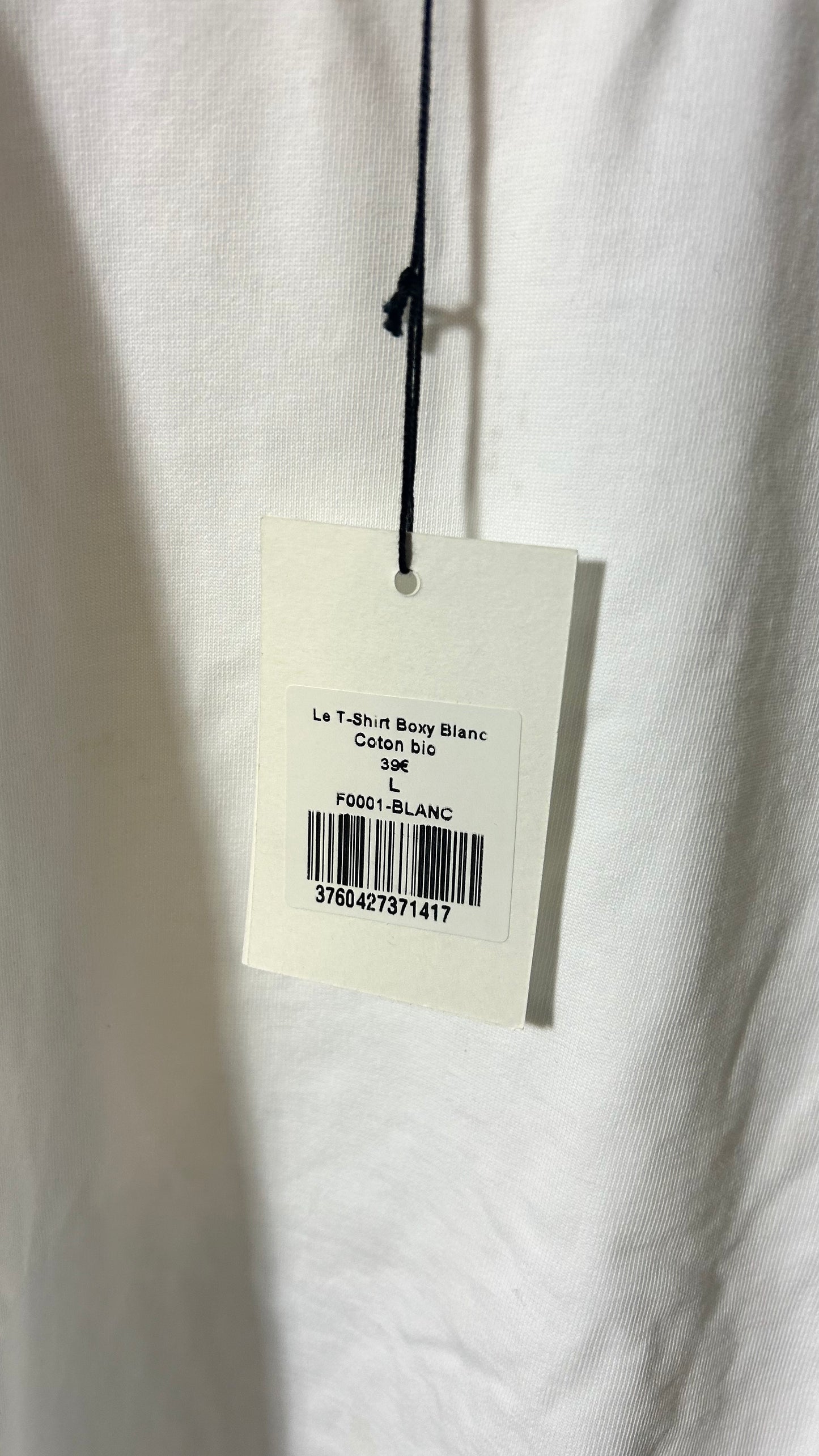 T-shirt boxy en coton bio | blanc