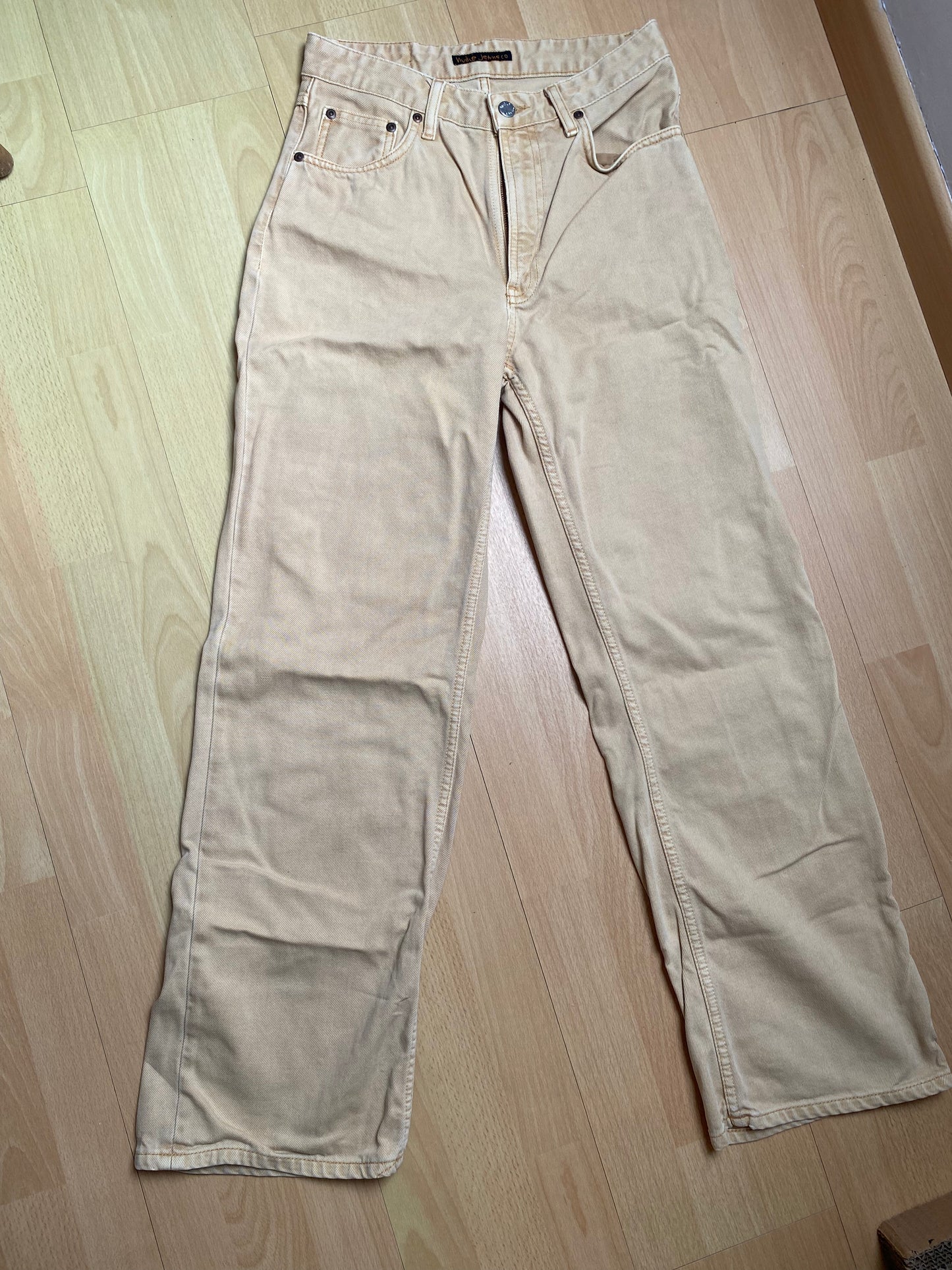 Jean ample en coton bio | ocre 'clean eileen ochre'