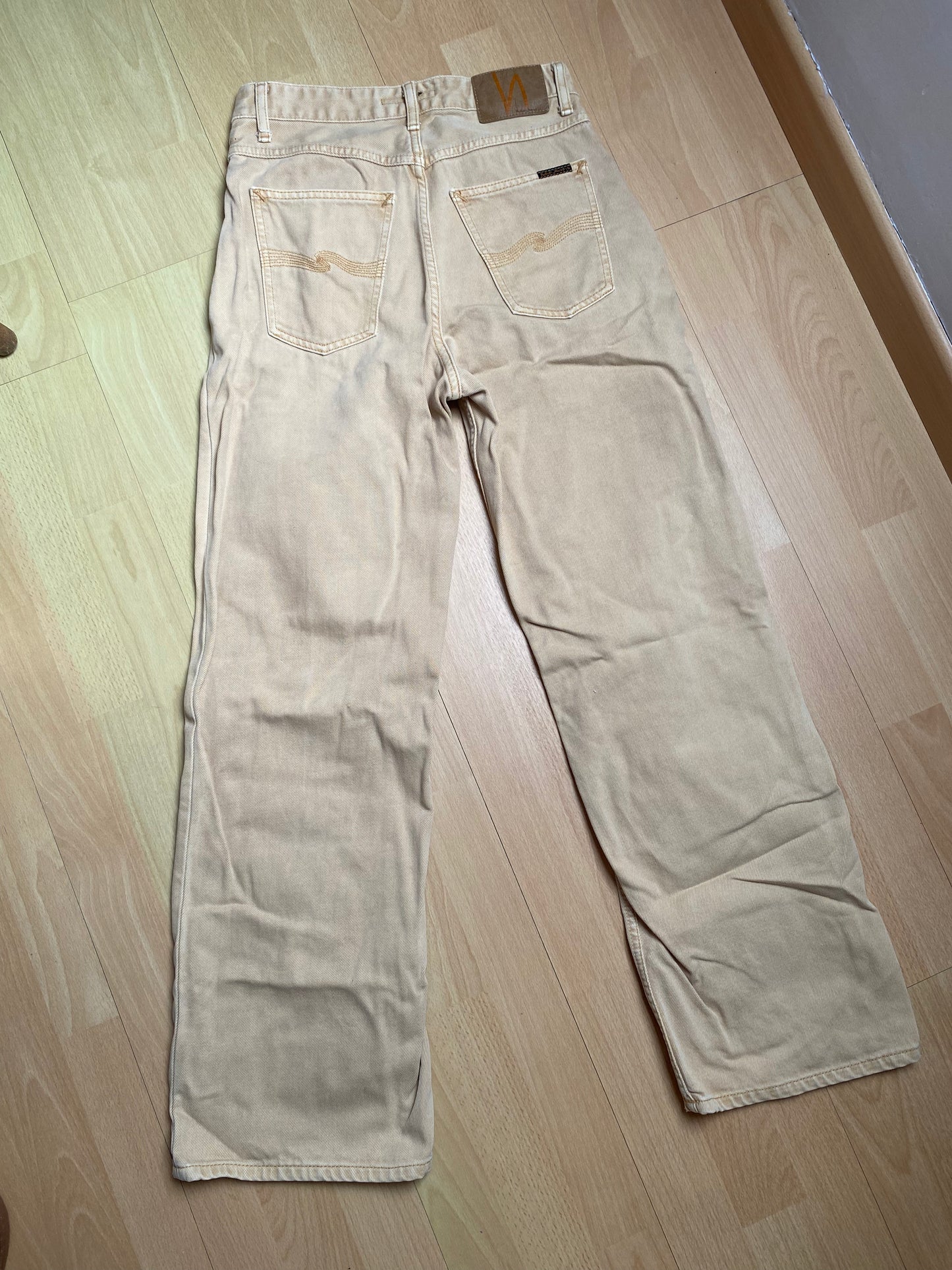 Jean ample en coton bio | ocre 'clean eileen ochre'