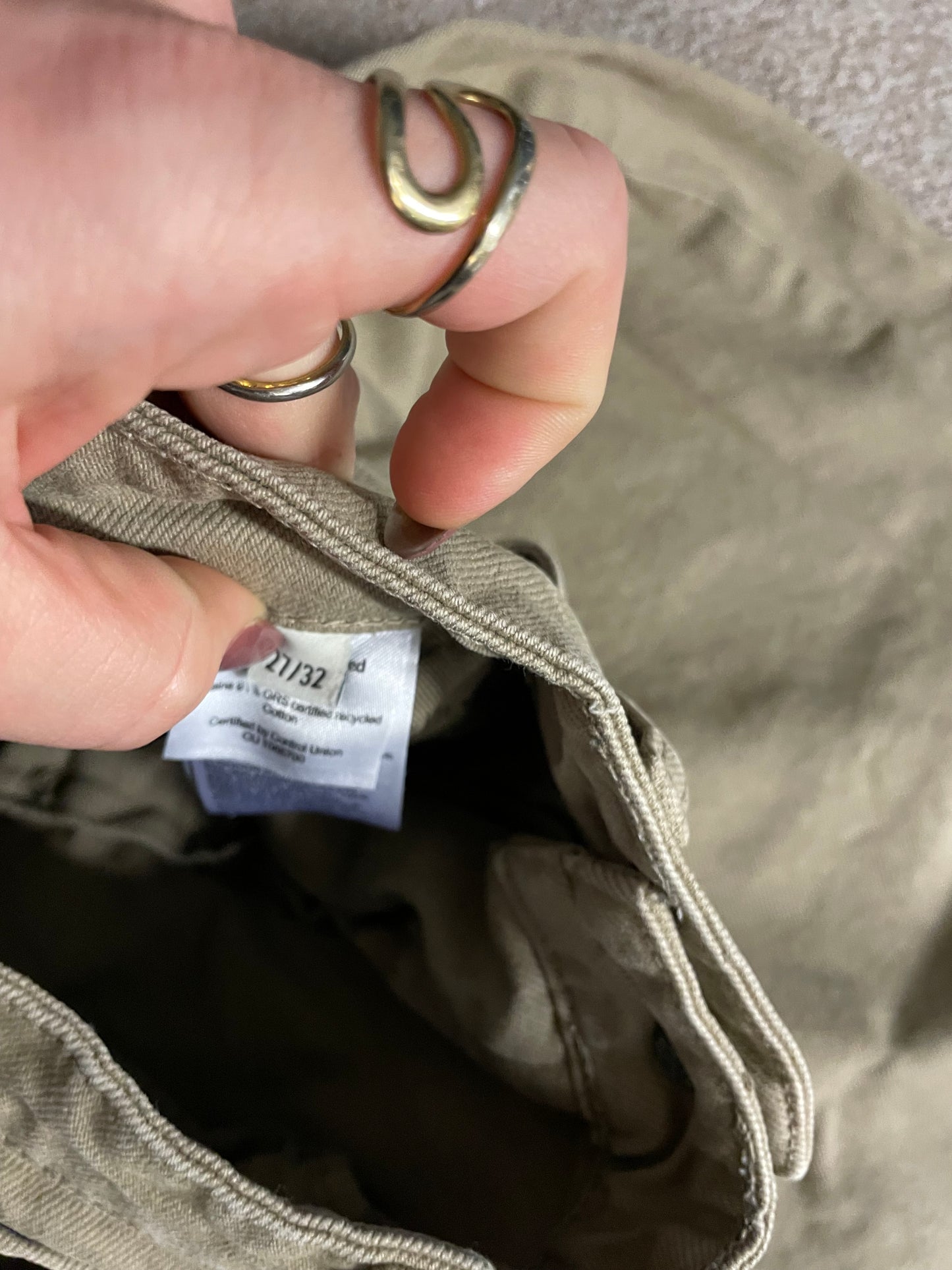 Jean ballon en coton recyclé | beige 'baarly gmt dye sand stone'