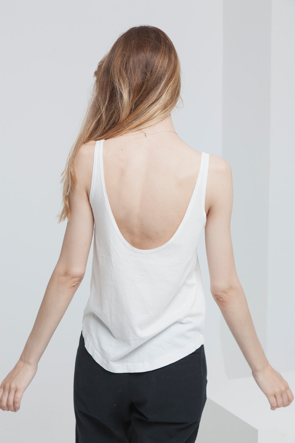 Top imprimé blanc en coton bio - La Concha
