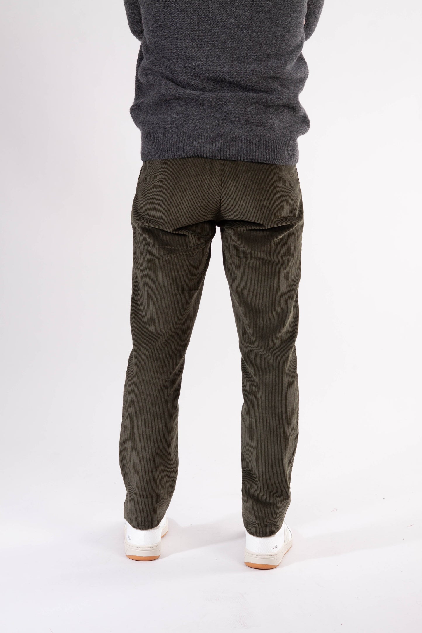 Pantalon droit velours vert forêt - chuck