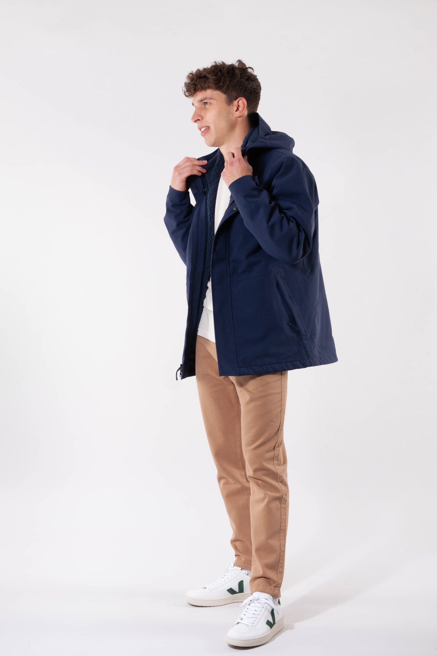 Parka avec doudoune amovible marine recyclés - lone mountain