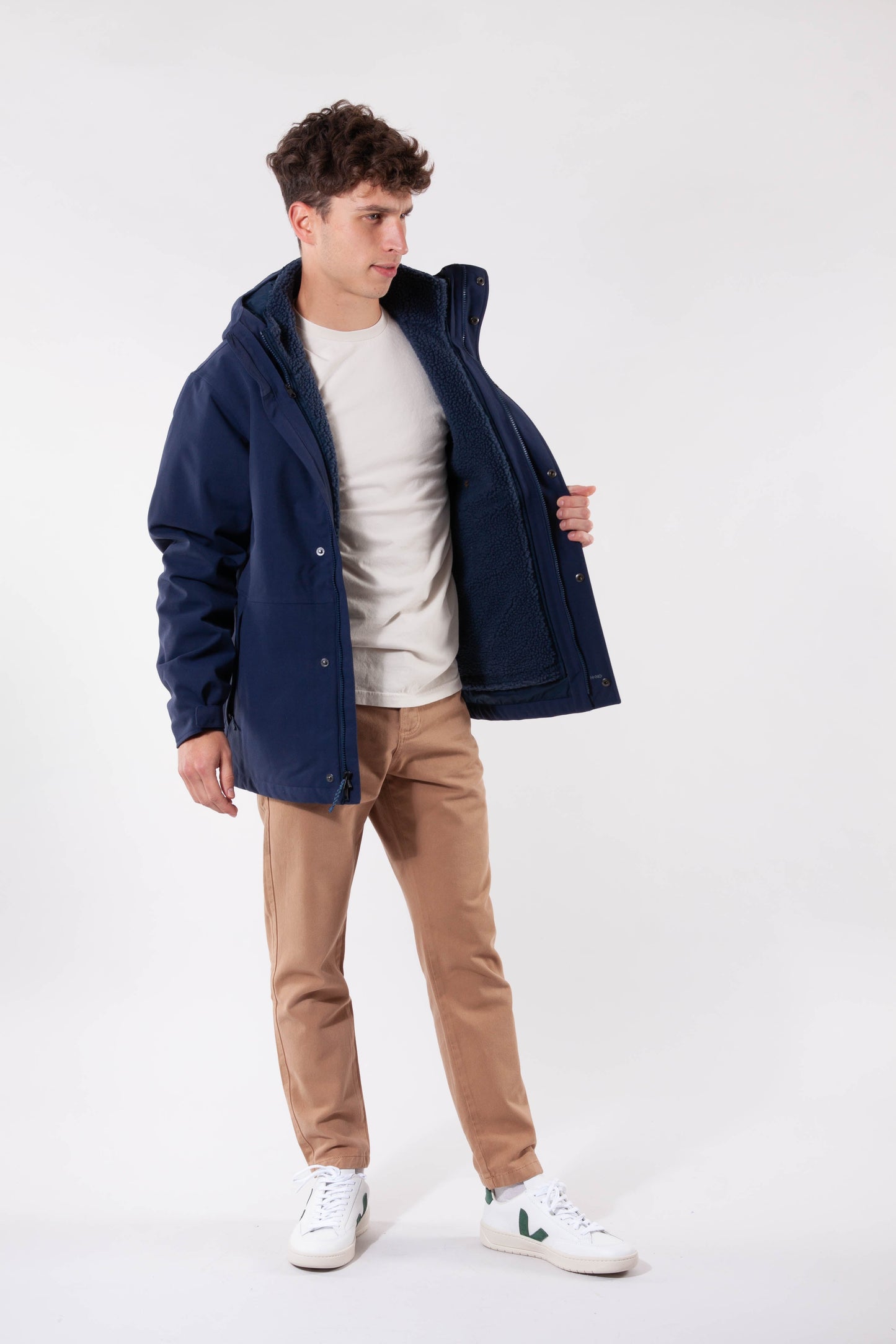 Parka avec doudoune amovible marine recyclés - lone mountain