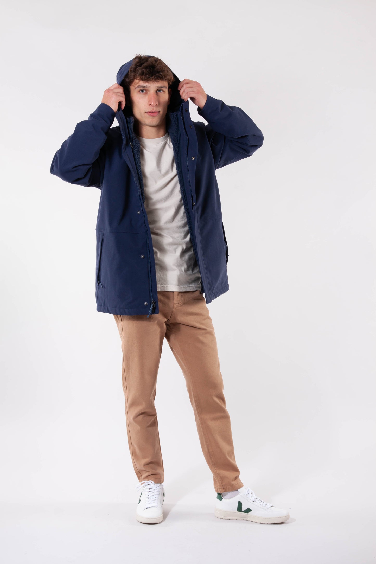 Parka avec doudoune amovible marine recyclés - lone mountain