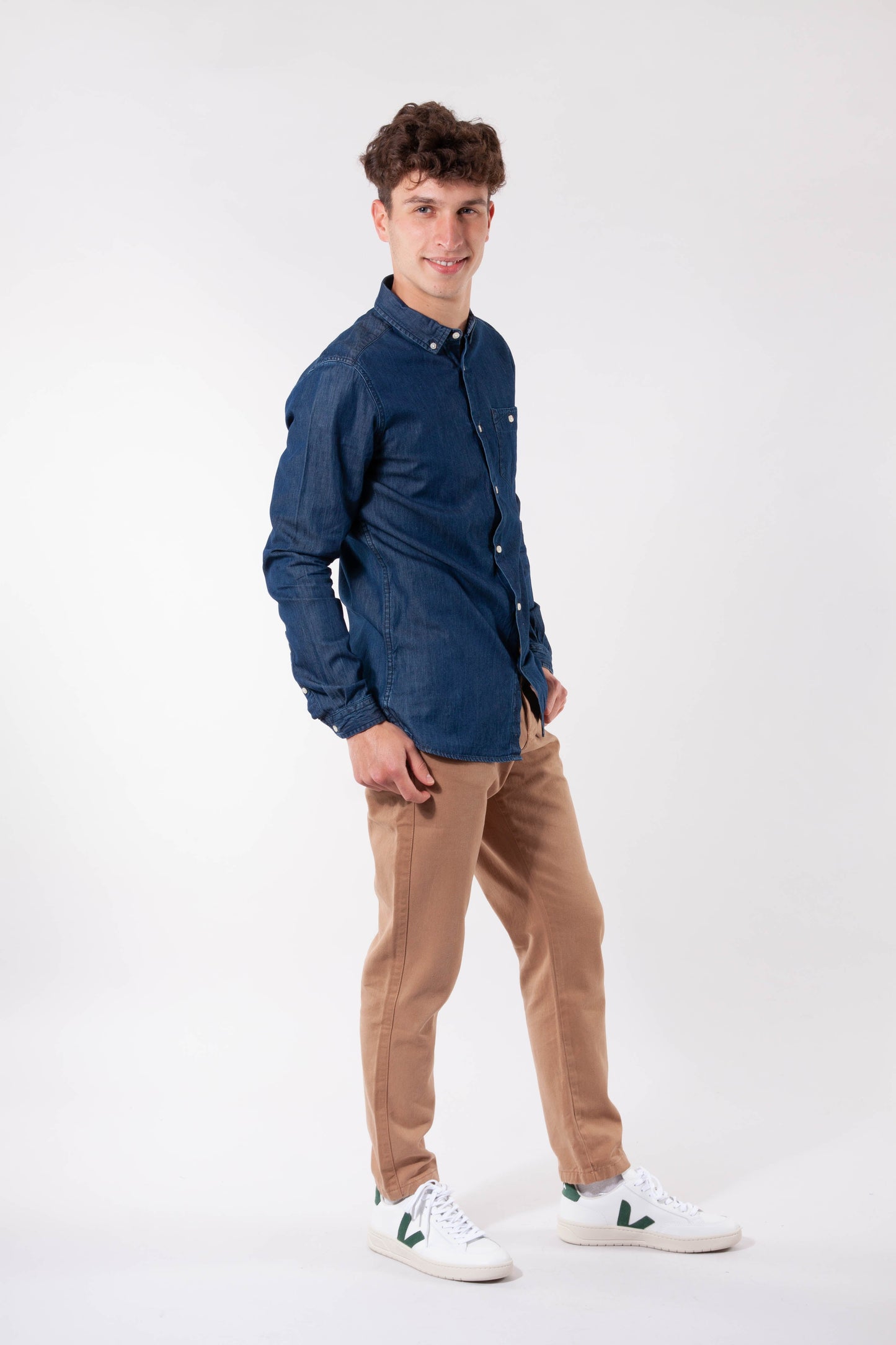 Chemise vintage en coton bio - larch