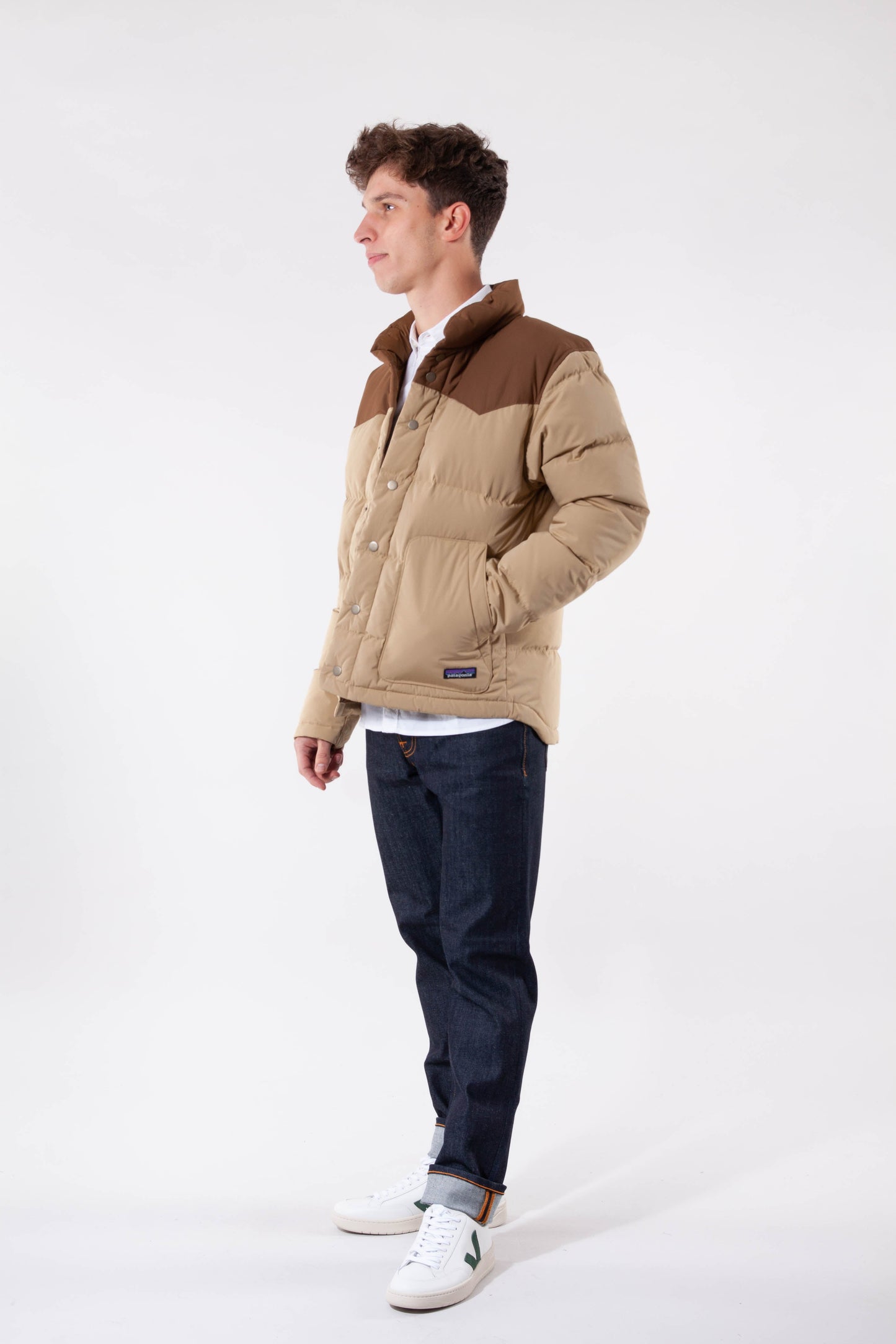 Doudoune beige et marron recyclée - bivy down