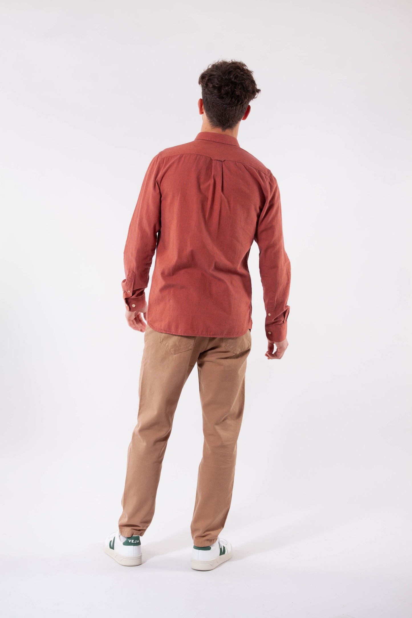 Chemise en flanelle rouge en coton bio - Elder