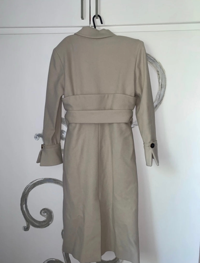 Manteau Emma beige en laine Maison People