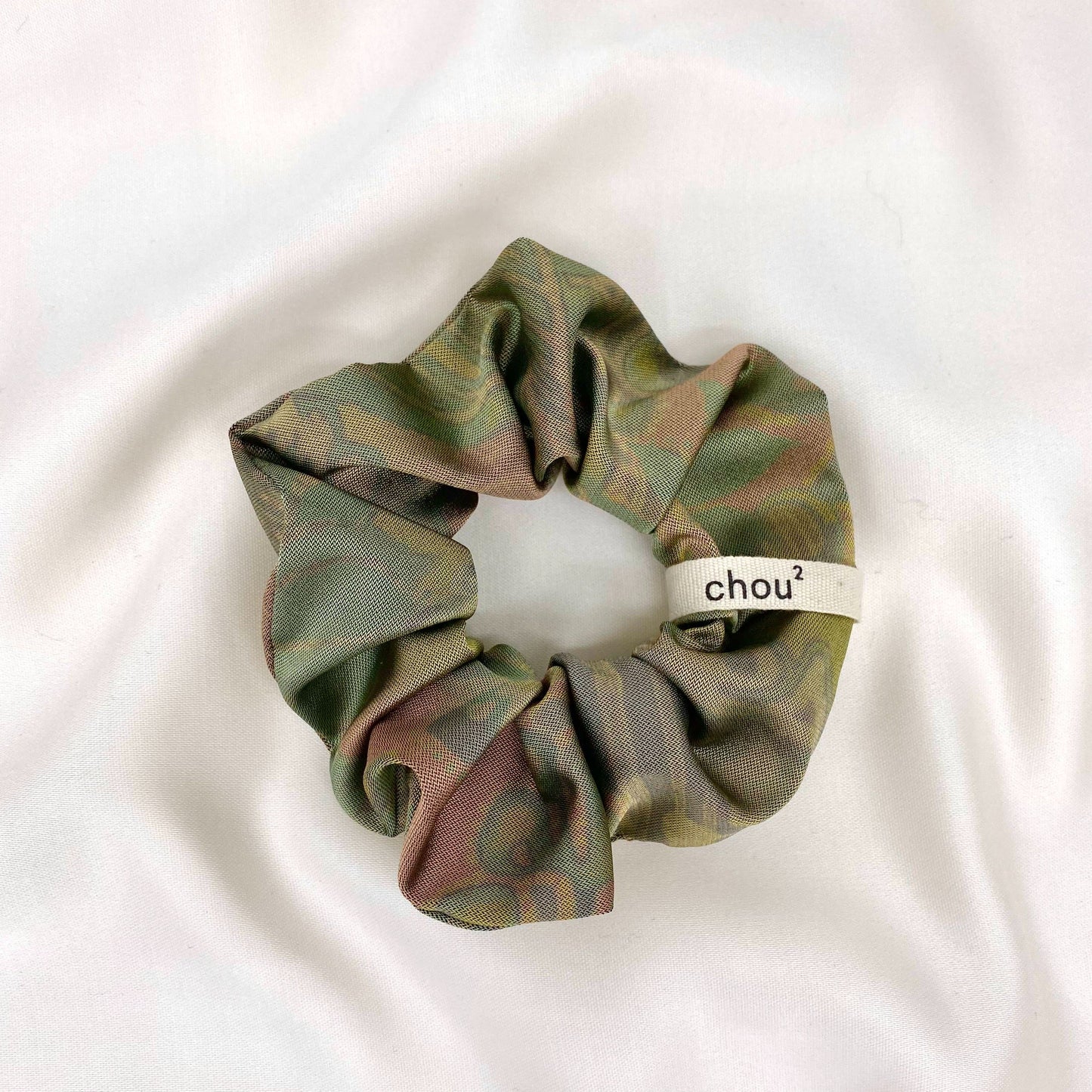chouchou vert irisé