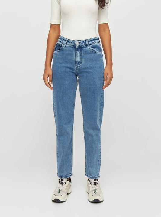 Jean mom en coton bio  | bleu "iris mom mid-rise light blue"