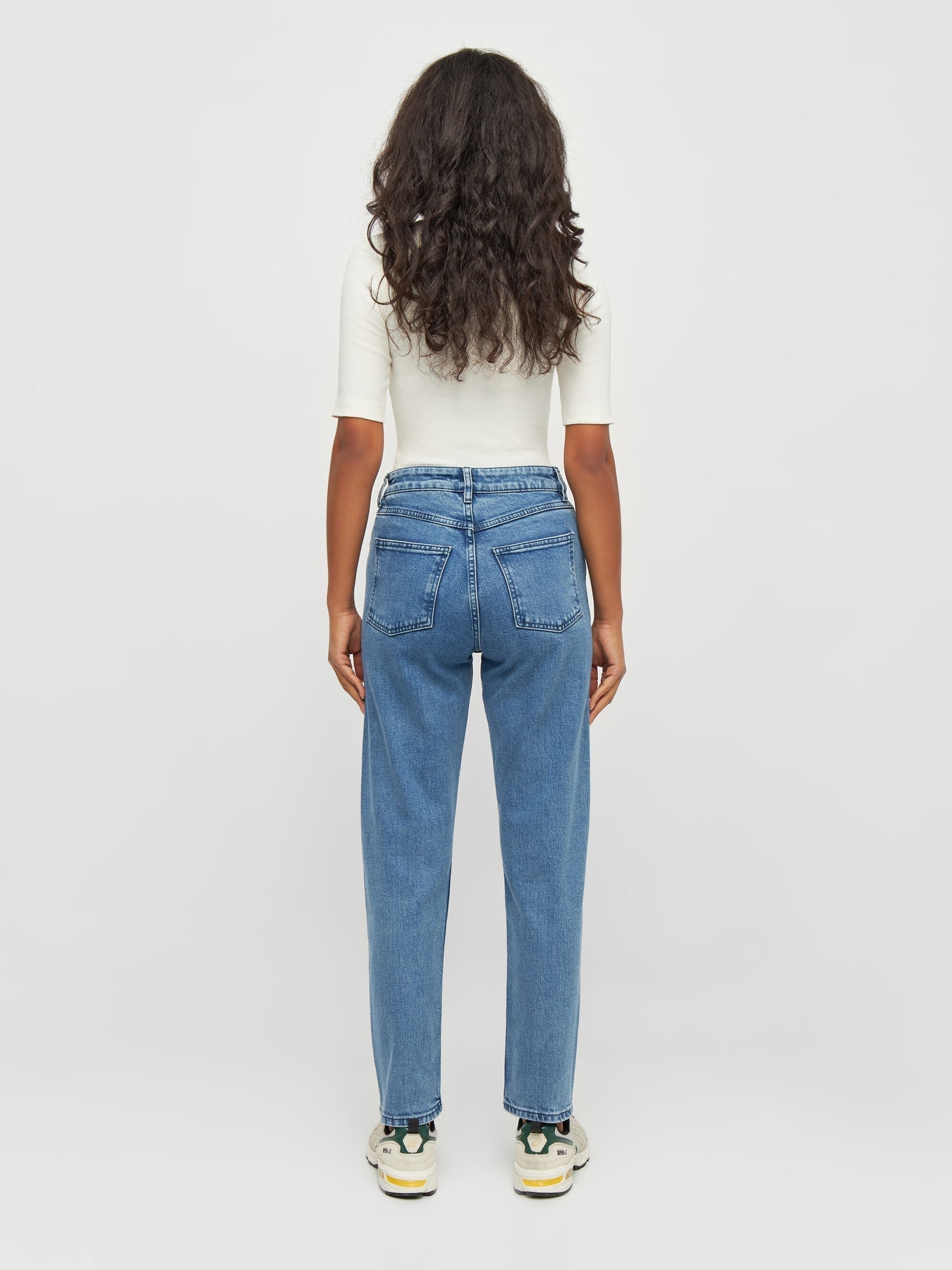 Jean mom en coton bio  | bleu "iris mom mid-rise light blue"