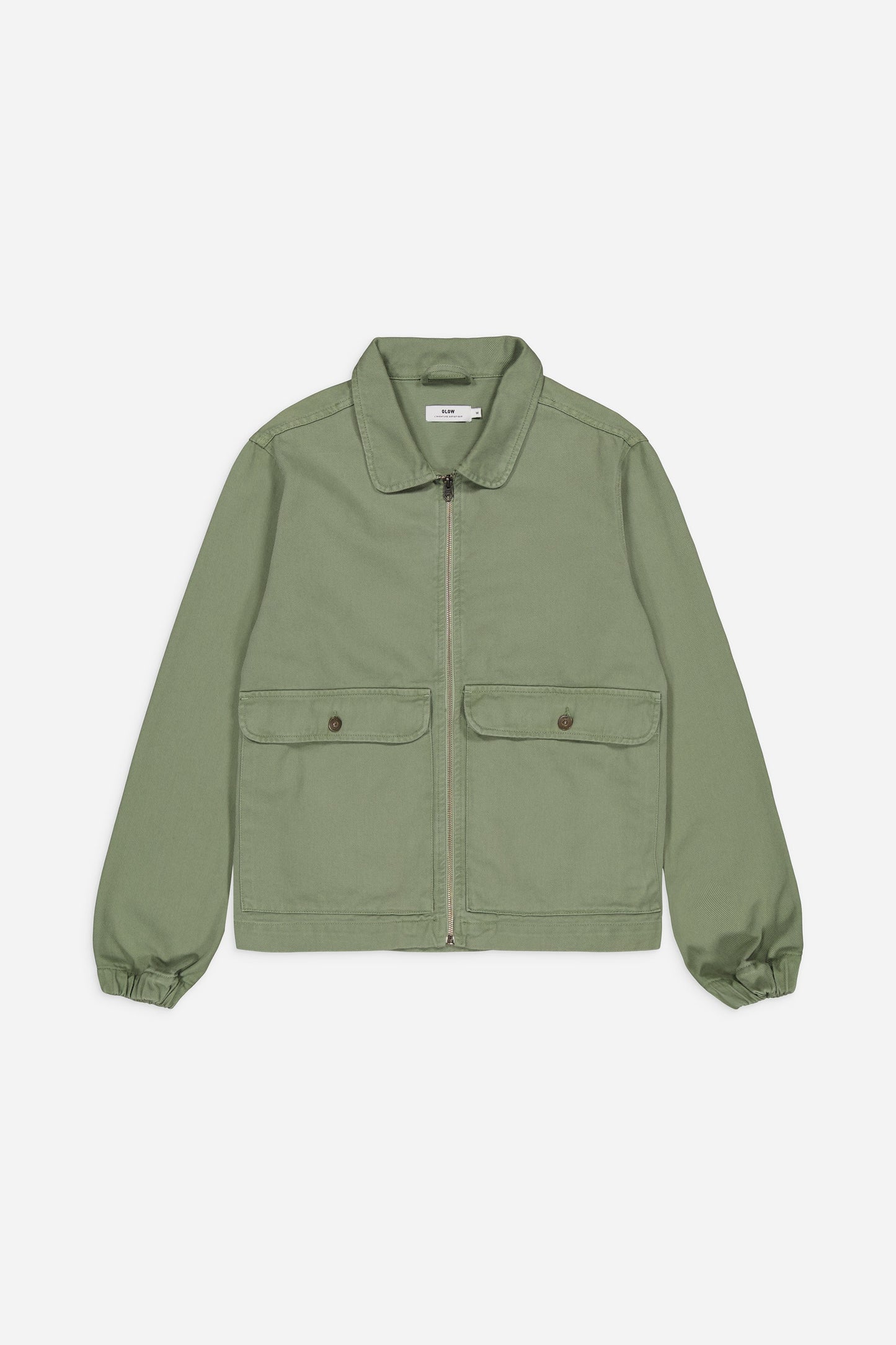 Veste zippée en coton bio | vert "bethel sage green"