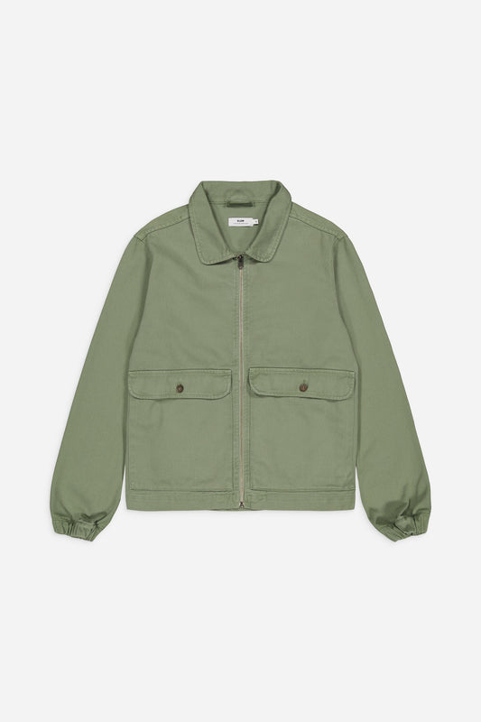 Veste zippée en coton bio | vert "bethel sage green"