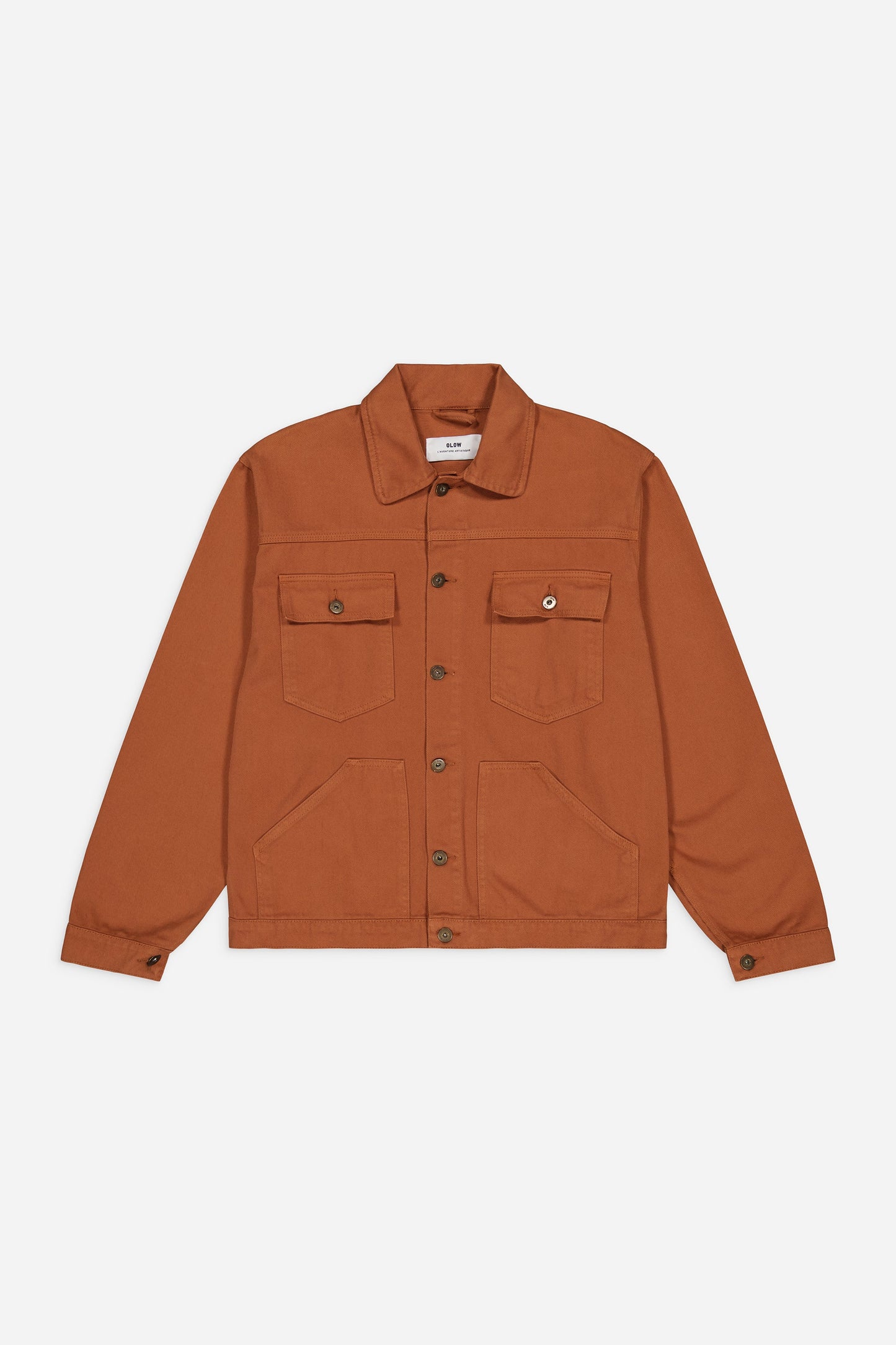 Veste workwear en coton bio | marron "hekinan sienna"