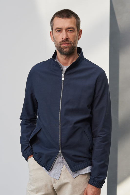Veste en coton bio | navy "juri eco ripstop pale navy"